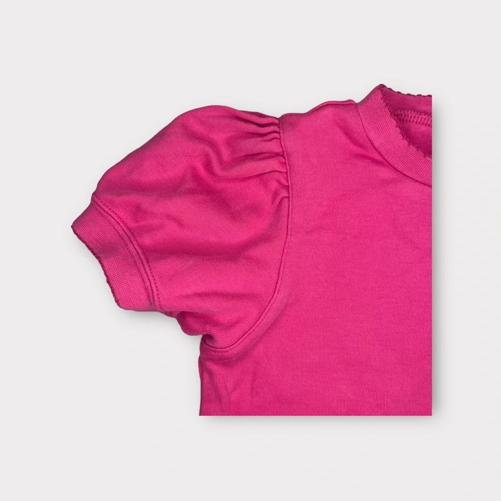 Gymboree Vintage Circa 1990 Fuchsia Puff Sleeve Top